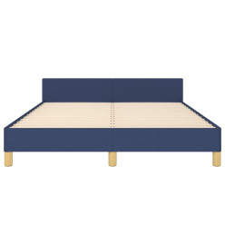 Cadre de lit avec tête de lit Bleu 140 x 200 cm Tissu
