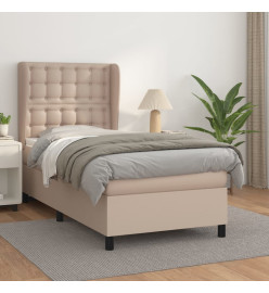 Lit à sommier tapissier avec matelas Cappuccino 90x200 cm