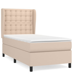 Lit à sommier tapissier avec matelas Cappuccino 90x200 cm