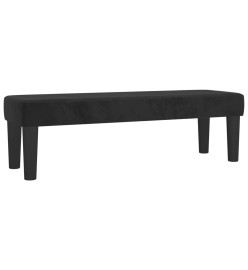 Lit à sommier tapissier avec matelas Noir 140x200 cm Velours