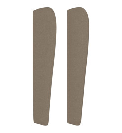 Tête de lit avec oreilles Taupe 83x23x118/128 cm Tissu