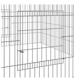 Cage à lapin 110x110x55 cm Fer galvanisé