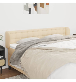 Tête de lit avec oreilles Crème 163x23x78/88 cm Tissu