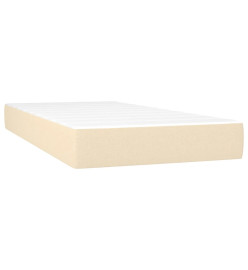 Lit à sommier tapissier avec matelas Crème 200x200 cm Tissu