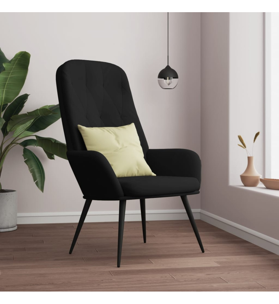 Chaise de relaxation Noir Velours