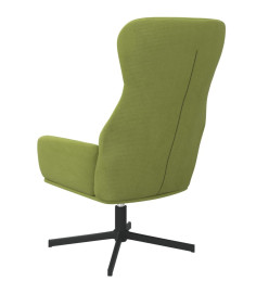 Chaise de relaxation avec tabouret Vert clair Velours