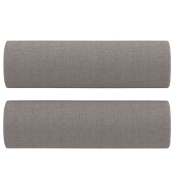 Coussins décoratifs 2 pcs Taupe Ø15x50 cm Tissu