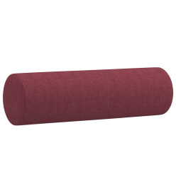 Ensemble de canapés 4 pcs avec coussins rouge bordeaux tissu