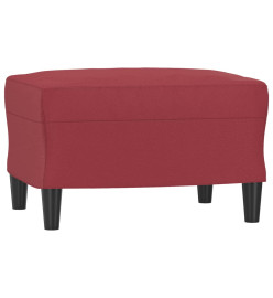 Ensemble de canapés 3 pcs et coussins rouge bordeaux similicuir