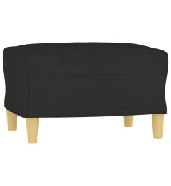 Ensemble de canapés 4 pcs avec coussins noir tissu