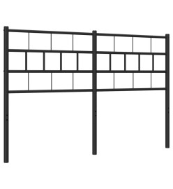 Tête de lit métal noir 135 cm