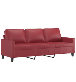 Ensemble de canapés 4 pcs et coussins Rouge bordeaux Similicuir