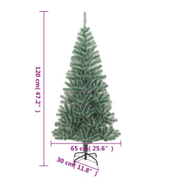 Sapin de Noël artificiel avec neige floquée vert 120 cm