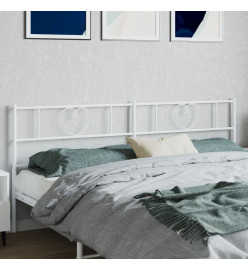 Tête de lit métal blanc 180 cm