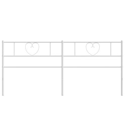 Tête de lit métal blanc 180 cm