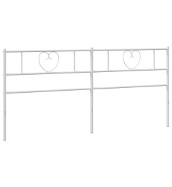 Tête de lit métal blanc 180 cm