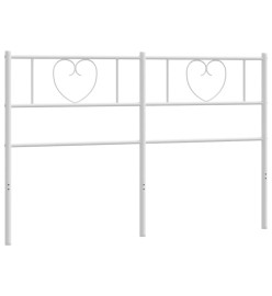 Tête de lit métal blanc 120 cm