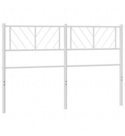 Tête de lit métal blanc 135 cm