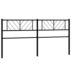 Tête de lit métal noir 200 cm