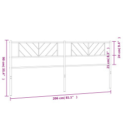 Tête de lit métal noir 200 cm