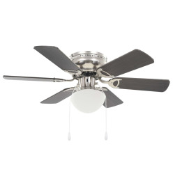 Ventilateur de plafond orné avec lumière 82 cm Marron foncé