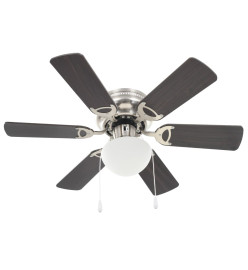 Ventilateur de plafond orné avec lumière 82 cm Marron foncé