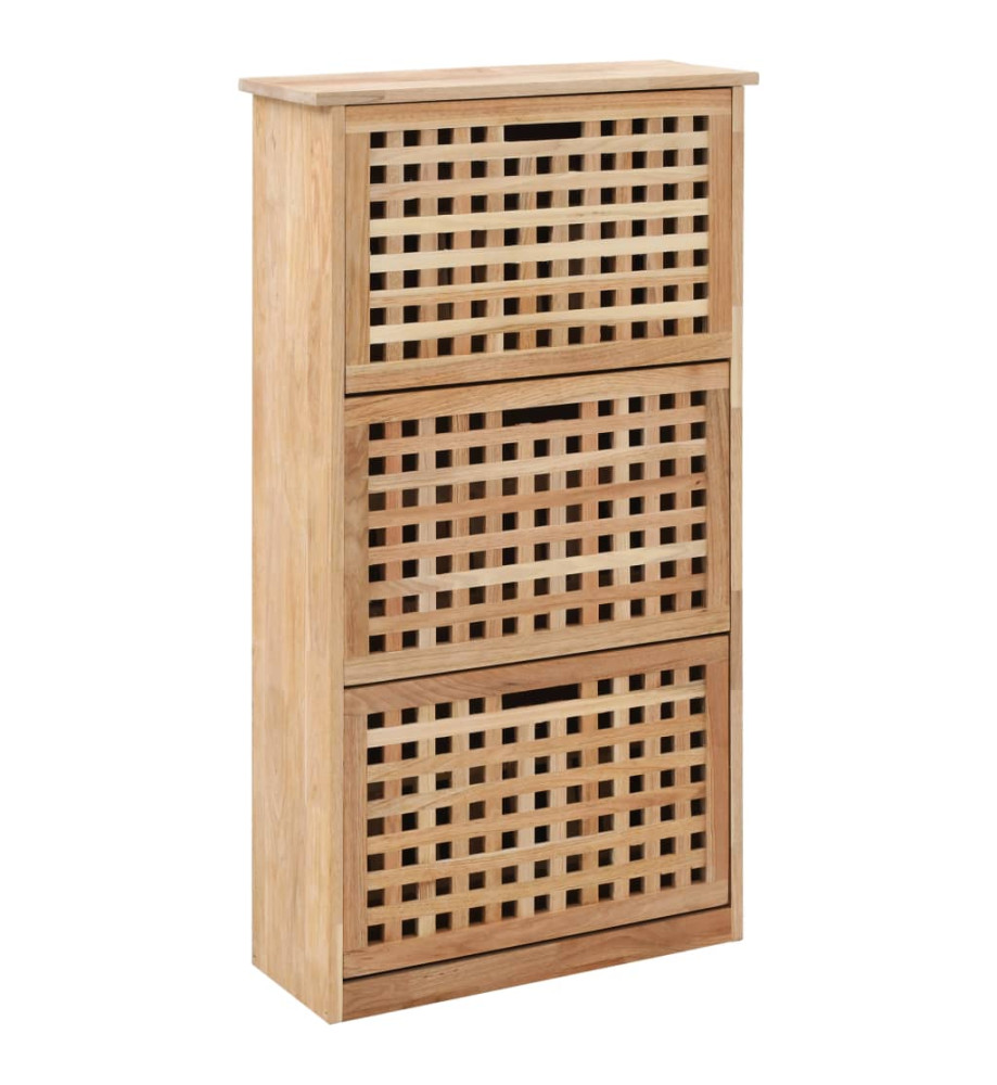 Armoire à chaussures 55x20x104 cm Bois de noyer massif