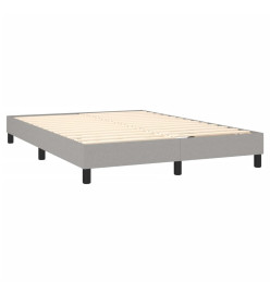 Lit à sommier tapissier avec matelas Gris clair 140x190cm Tissu