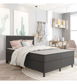 Sommier tapissier Gris foncé Tissu 140x200 cm