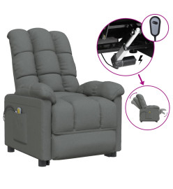 Fauteuil électrique de massage Gris foncé Tissu