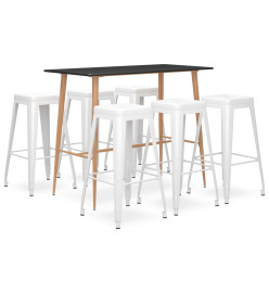 Ensemble de bar 7 pcs Noir et blanc