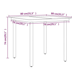 Mobilier de salle à manger de jardin coussins 3 pcs Marron/noir