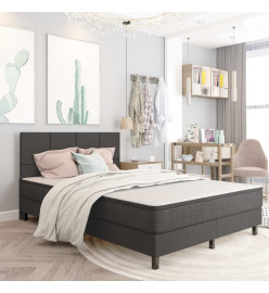 Sommier tapissier Gris foncé Tissu 140x200 cm