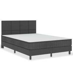 Sommier tapissier Gris foncé Tissu 140x200 cm