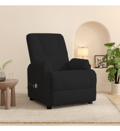 Fauteuil électrique de massage Noir Similicuir daim