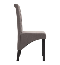 Chaises à manger lot de 6 taupe tissu