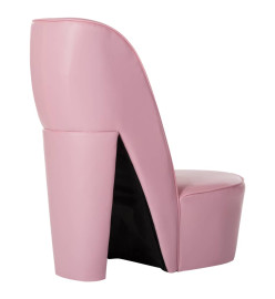 Chaise en forme de chaussure à talon haut Rose Similicuir