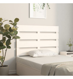 Tête de lit Blanc 100x3x80 cm Bois massif de pin