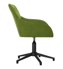 Chaise pivotante de bureau Vert clair Velours