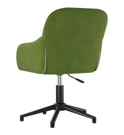 Chaise pivotante de bureau Vert clair Velours