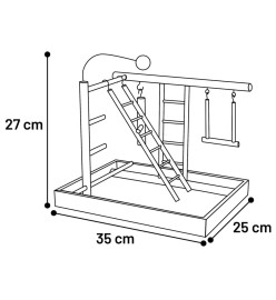 FLAMINGO Aire de jeu pour oiseaux L 35x25x27 cm