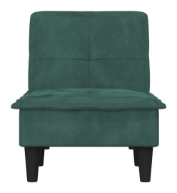 Chaise longue vert foncé velours