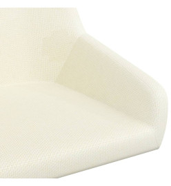 Chaise pivotante de salle à manger Crème Tissu