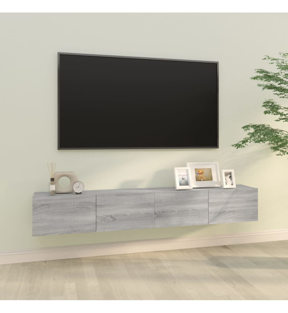 Meubles TV 2 pcs Sonoma gris 100x30x30 cm Bois d'ingénierie