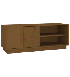 Meuble TV Marron miel 105x34x40 cm Bois de pin massif