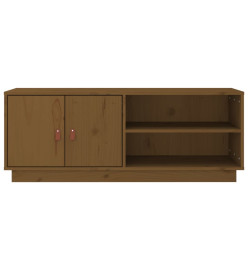 Meuble TV Marron miel 105x34x40 cm Bois de pin massif