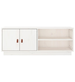 Meuble TV Blanc 105x34x40 cm Bois de pin massif