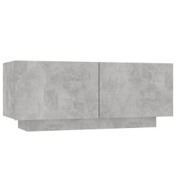 Meuble TV Gris béton 100x35x40 cm Aggloméré