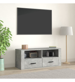 Meuble TV Gris béton 100x35x40 cm Bois d'ingénierie