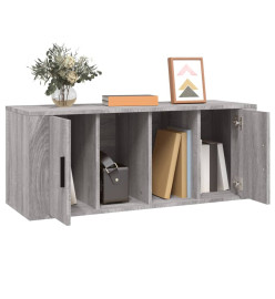 Meuble TV Sonoma gris 100x35x40 cm Bois d'ingénierie